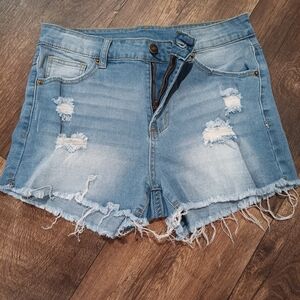 Distressed Denim Women Shorts
